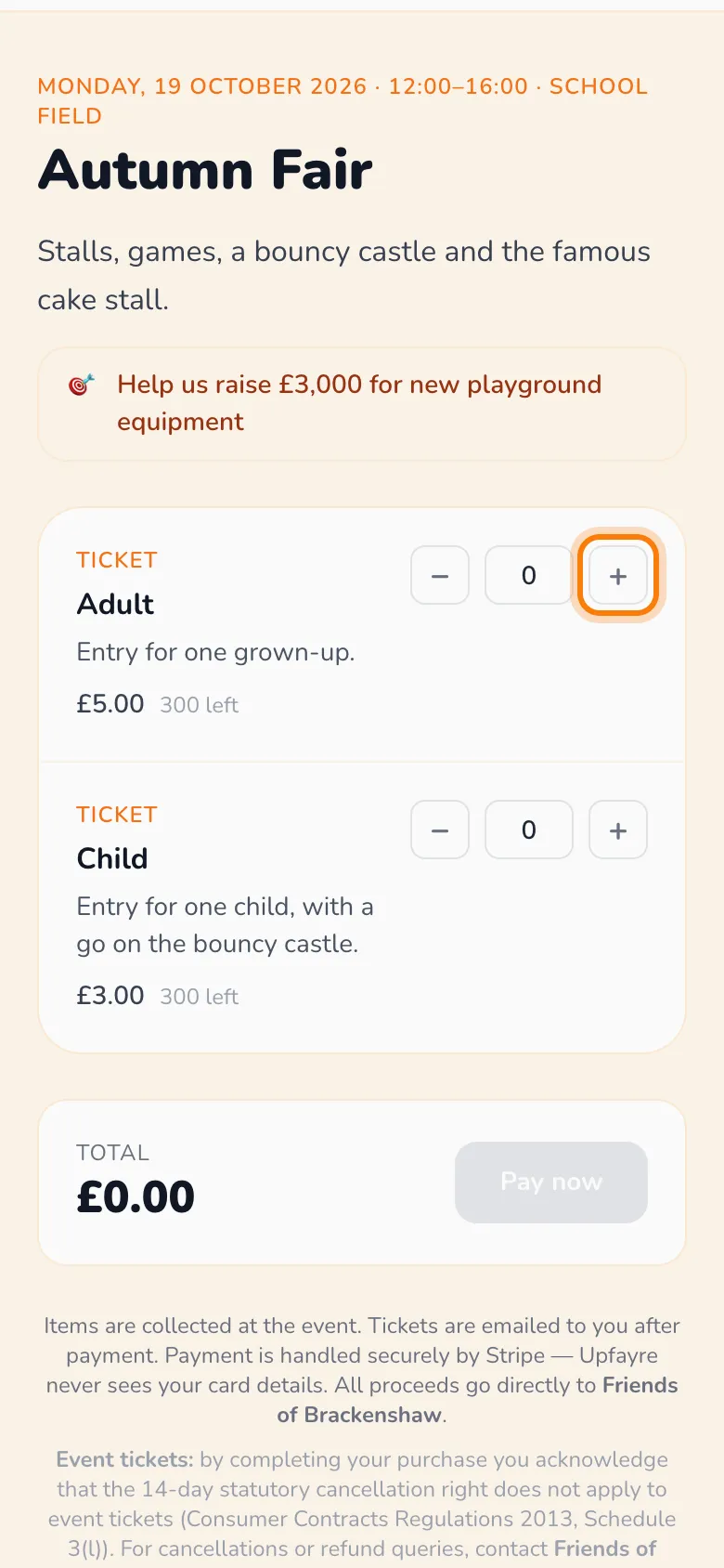 Choose how many, highlighted on the whole screen