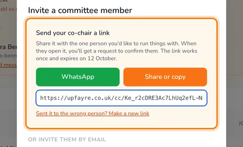 Send your co-chair the link (enlarge)