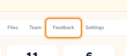 The Feedback tab (enlarge)