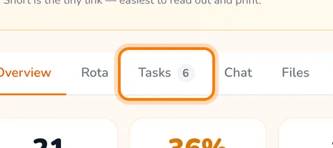 The Tasks tab (enlarge)