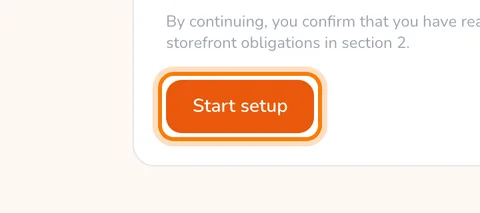 Start setup (enlarge)